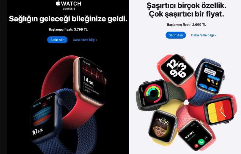 Apple Watch Series 6 ve SE Türkiye Resmi Fiyatları Belli Oldu