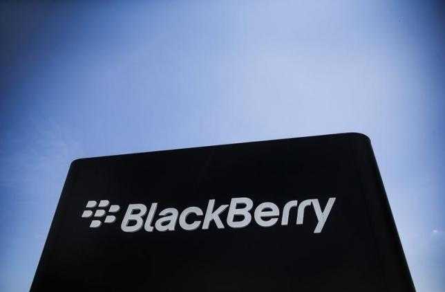 The Blackberry sign is pictured in Waterloo