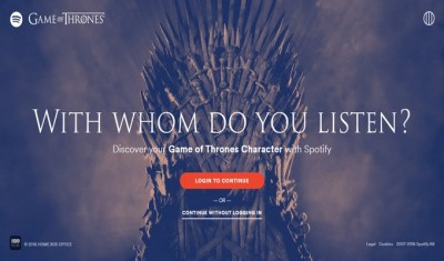 Spotify İle Game of Thrones Karakterinizi Bulun!